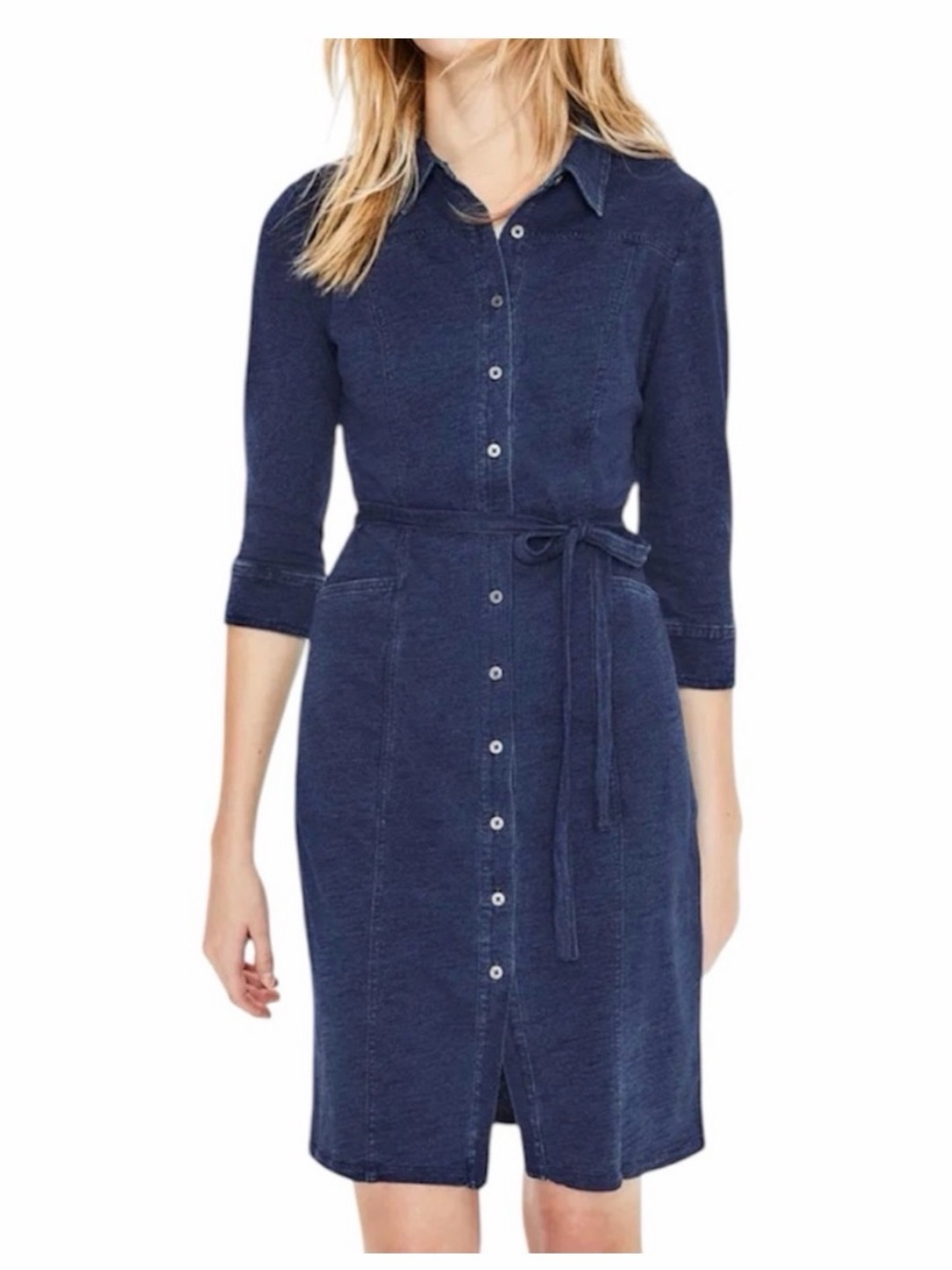 Boden Denim Jersey Shirtdress